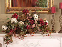 Roses and Snowball Hydrangea Legde Garden